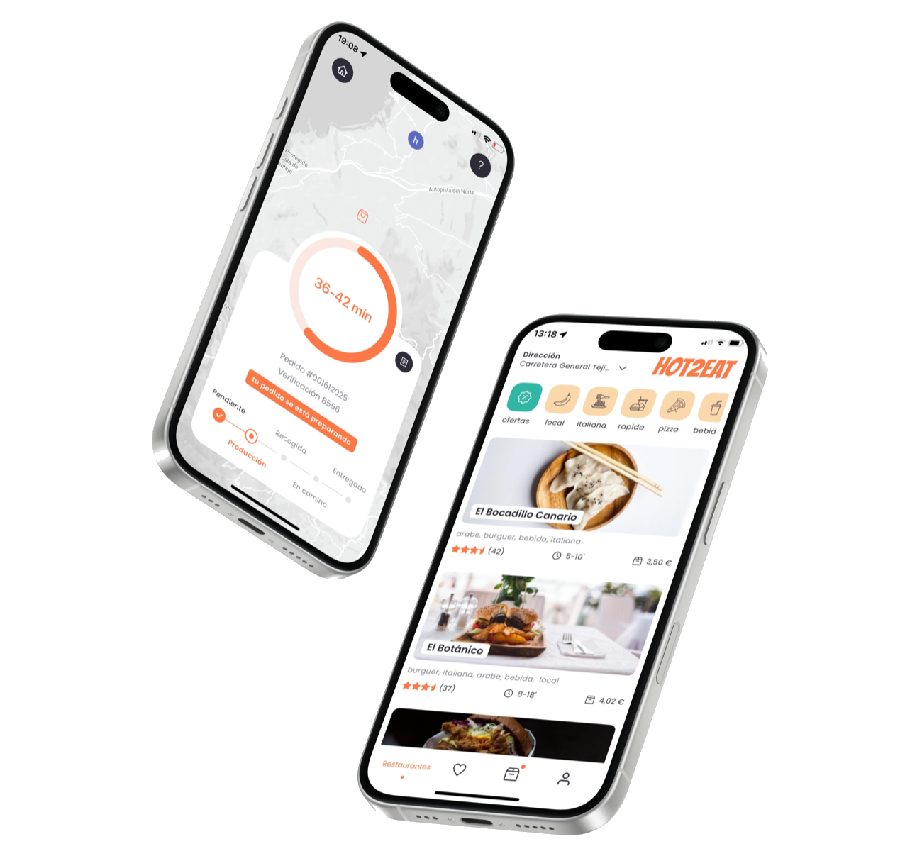 App de Hot2eat para clientes